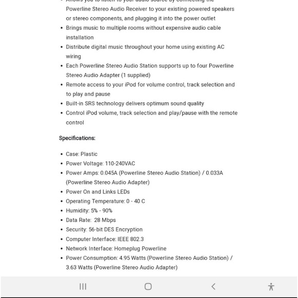 Iogear powerline audio receiver transmitter for iPod. MSRP $350. Open box. - Picture 7 of 7